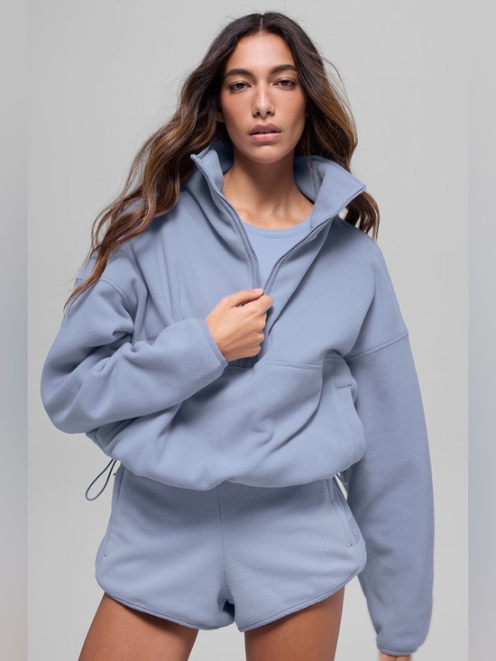 ALO Yoga Jackets & Blazers - ALO Yoga Polar Fleece Retreat Cover Up in Winter Frost - L